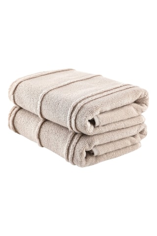 2 draps de bain - Marron clair