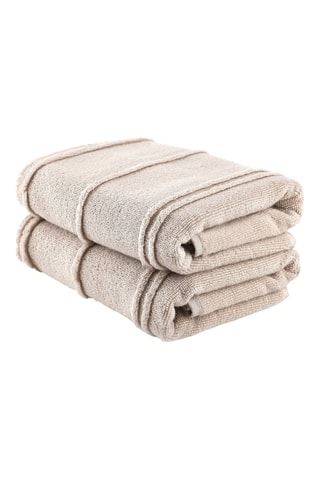2 serviettes de toilette - Marron clair
