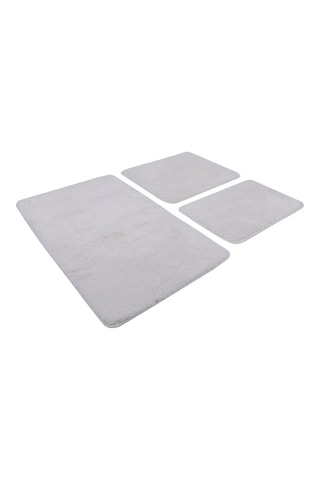 3 tapis de bain - Blanc
