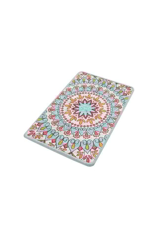 Tapis de bain - Bleu et rose - 40 x 60 cm
