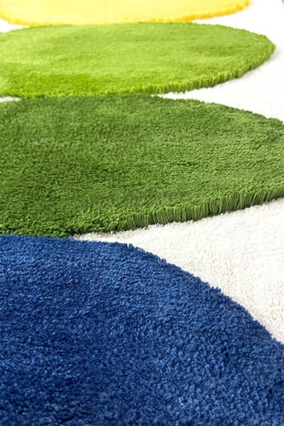 2 tapis de salle de bain Orela - Vert et bleu - 50 x 60 cm/60 x 100 cm