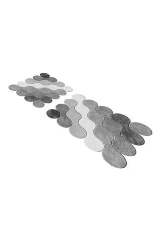 2 tapis de bain - Gris - 50 x 60 / 60 x 100 cm
