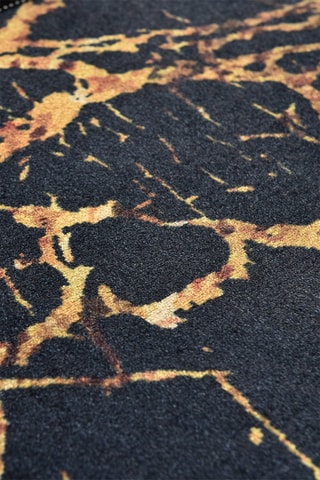 Tapis de bain - Noir et doré - 40 x 60 cm