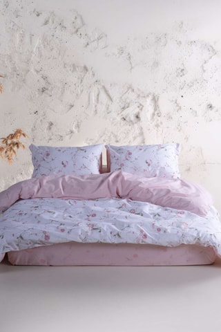 Parure de couette en coton 57 fils/cm² Lima - Rose