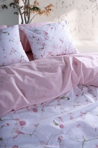Parure de couette en coton 57 fils/cm² Lima - Rose