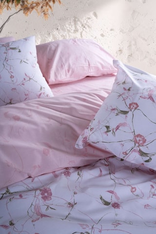 Parure de couette en coton 57 fils/cm² Lima - Rose
