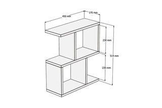 Table d'appoint Zet - 45 x 51,4 x 17 cm