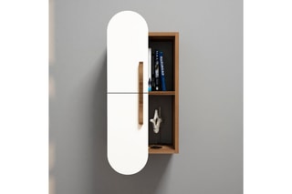Etagère murale 2 niveaux - 35 x 22 x 80 cm