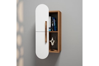 Etagère murale 2 niveaux - 35 x 22 x 80 cm