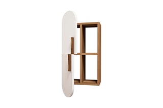 Etagère murale 2 niveaux - 35 x 22 x 80 cm