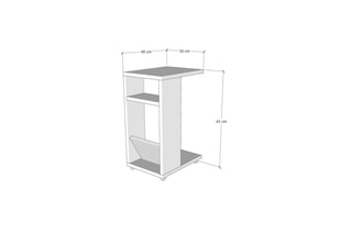 Table d'appoint Filinta - 30 x 63 x 40 cm