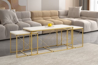 Table basse Defne - 100-175 x 52 x 50 cm