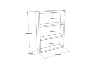 Etagère murale 3 niveaux - 43,2 x 60 x 9 cm
