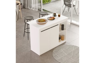Ilot de cuisine 2 portes OR2-W - 120 x 88,2 x 60 cm