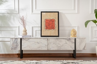 Meuble TV 2 abattants Serenity  - 180 x 45 x 30 cm