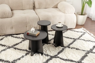 3 tables gigognes Lume  - 28 x 48 x 28 / 33 x 43 x 33 / 43 x 38 x 43 cm