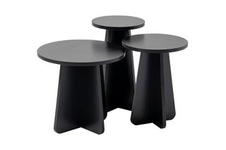 3 tables gigognes Lume  - 28 x 48 x 28 / 33 x 43 x 33 / 43 x 38 x 43 cm