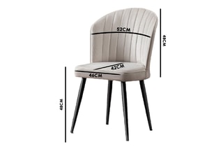 4 chaises Rubi - 52 x 85 x 42 cm