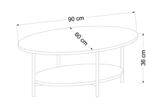 Table basse - 90 x 60 x 36 cm