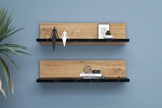 2 étagères murales Shelf - 60 x 15 x 13 cm