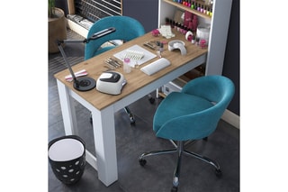 Bureau avec étagères intégrées Kalune - 120 x 153,6 x 53,8 cm