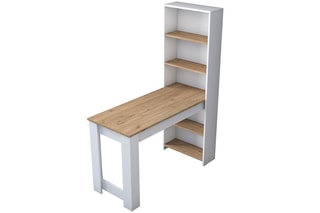 Bureau avec étagères intégrées Kalune - 120 x 153,6 x 53,8 cm