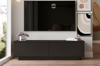 Meuble TV 2 abattants - 140 x 35,5 x 38,2 cm