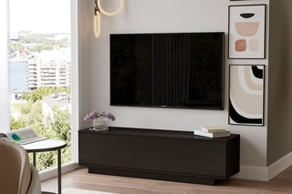 Meuble TV 2 abattants - 140 x 35,5 x 38,2 cm