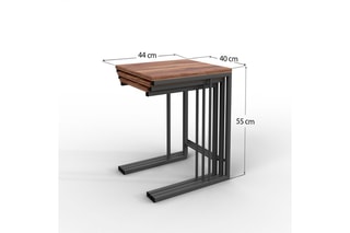 3 tables gigognes - 44 x 55 x 40 / 42 x 52 x 35 / 40 x 49 x 29,5 cm