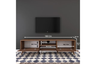 Meuble TV 2 abattants - 180 x 48,6 x 35 cm