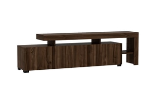 Meuble TV 2 portes et abattant Beliz - 192 x 53 x 37 cm