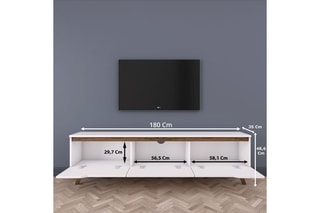 Meuble TV 3 abattants - 48,6 x 180 x 35 cm