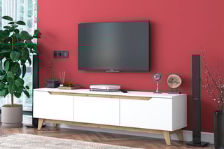 Meuble TV 3 abattants - 180 x 48,6 x 35 cm