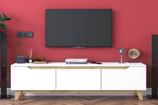Meuble TV 3 abattants - 180 x 48,6 x 35 cm