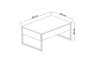 Table basse Luxe  - 90 x 40 x 60 cm