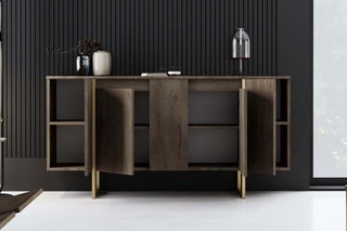 Buffet 4 portes - 160 x 35 x 80 cm 