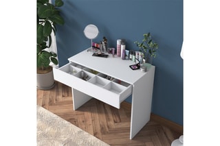 Coiffeuse 1 tiroir - 90 x 76,8 x 45 cm