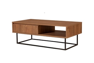 Table basse 1 tiroir Dale - 127 x 65 x 11 cm