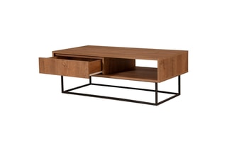 Table basse 1 tiroir Dale - 127 x 65 x 11 cm