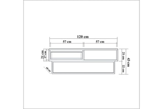 Table basse 1 tiroir Dale - 127 x 65 x 11 cm