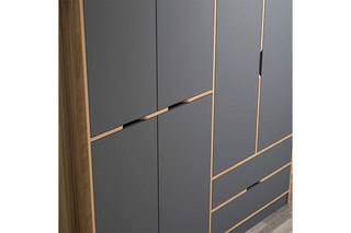 Armoire 10 portes Elina - 277 x 208 x 52 cm