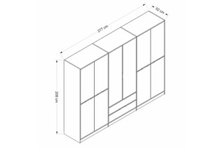 Armoire 10 portes - 277 x 208 x 52 cm