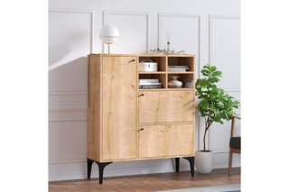 Meuble de rangement 3 portes - 100 x 35 x 125 cm