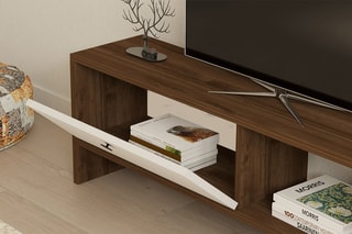 Meuble TV 1 abattant Gaye - 120 x 36,8 x 25 cm