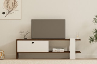 Meuble TV 1 abattant Gaye - 120 x 36,8 x 25 cm