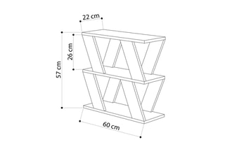 Table d'appoint Lazena - 60 x 57 x 22 cm
