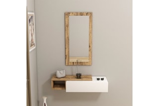 Meuble de couloir suspendu Vien - 82 x 15,8 x 29,6 cm