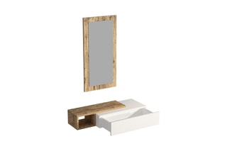 Meuble de couloir suspendu Vien - 82 x 15,8 x 29,6 cm