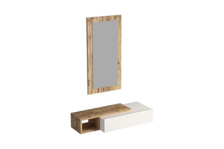 Meuble de couloir suspendu Vien - 82 x 15,8 x 29,6 cm