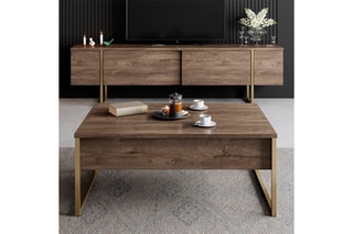 Meuble TV 2 abattants - 180 x 50 x 30 cm